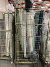 CAGE OF ASSORTED ROLLS OF FABRIC TO INCLUDE SOFT WEAVE TURMERIC (CAGE NOT INCLUDED)