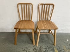 SET OF 2 WOODEN DINING CHAIR IN NATURAL