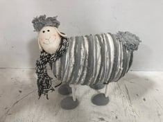 12 X STONE THE CROWS SET 2 - LARGE SHEEP - HEIGHT 32CM - TOTAL RRP £516 TO INCLUDE 8 X STONE THE CROWS RATTAN BIRD-STANDING - HGT 47CM