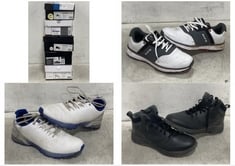 5 X ASSORTED GOLF SHOES TO INCLUDE STROMBERG AILSA SL SHOE IN WHITE/BLUE - SIZE UK 9