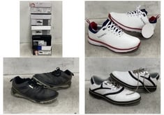 5 X ASSORTED GOLF SHOES TO INCLUDE STROMBERG TOUR CLASSIC SHOES IN BLACK/GREY - SIZE UK 8