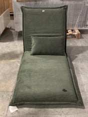 FABRIC 1 SEATER FOLDING SOFA BED IN GREEN FABRIC