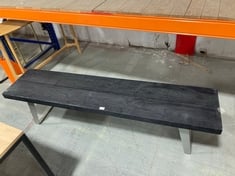 NEWINGTON DINING BENCH BLACK 1800XX400X450MM - 700156 - RRP £969.95