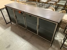 KILKENNY SIDEBOARD BLACK/IRON/GLASS - RRP £1749