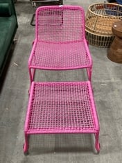 SASSANO LOUNGE CHAIR WITH FOOTSTOOL PINK - RRP £199