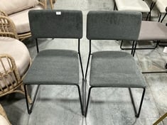 CHALKWELL DINING CHAIR CHARCOAL 2 PACK - RRP £349