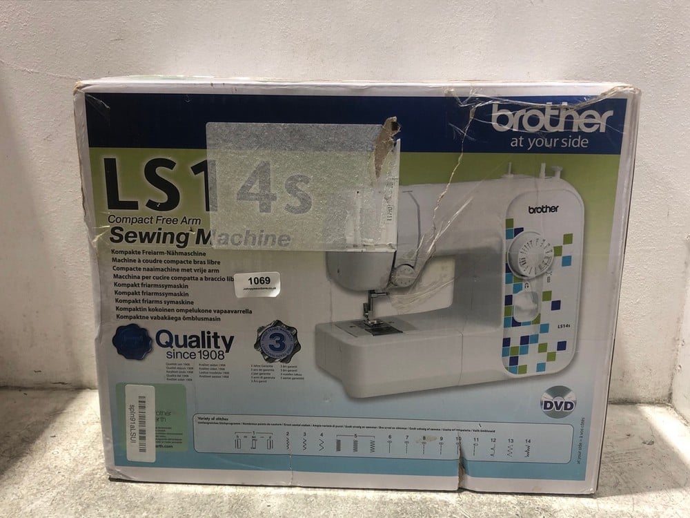 BROTHER METAL CHASSIS SEWING MACHINE WHITE LS14S