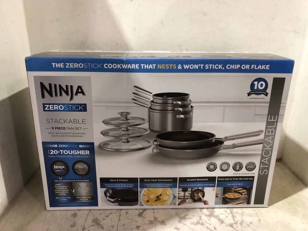 NINJA ZEROSTICK STACKABLE 5 PIECE PAN SET