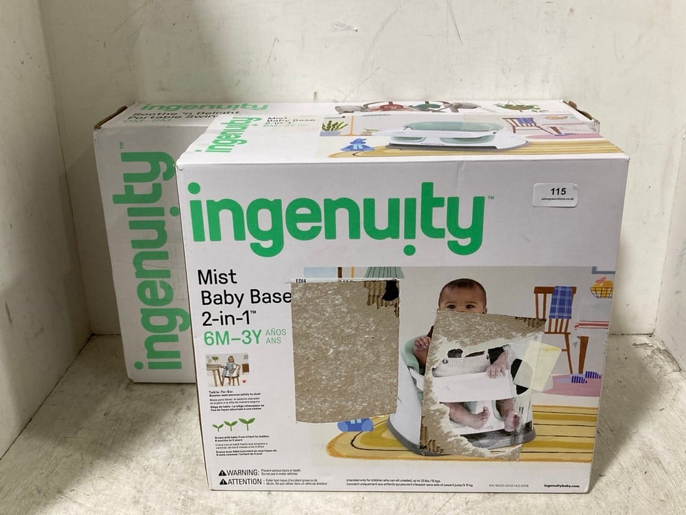 INGENUITY MIST BABY BASE 2-IN-1 TO INCLUDE INGENUITY SOOTHE 'N DELIGHT PORTABLE SWING