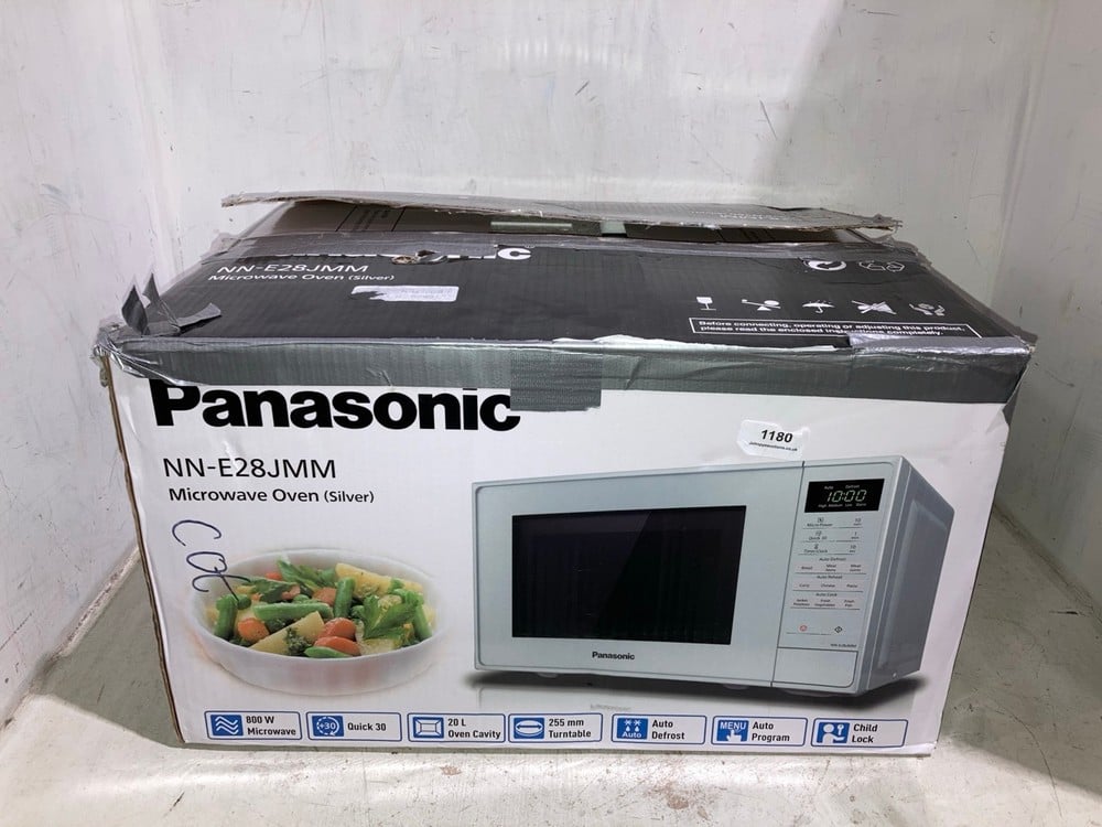 PANASONIC MICROWAVE OVEN IN SILVER - MODEL NO. NN-E28JMM