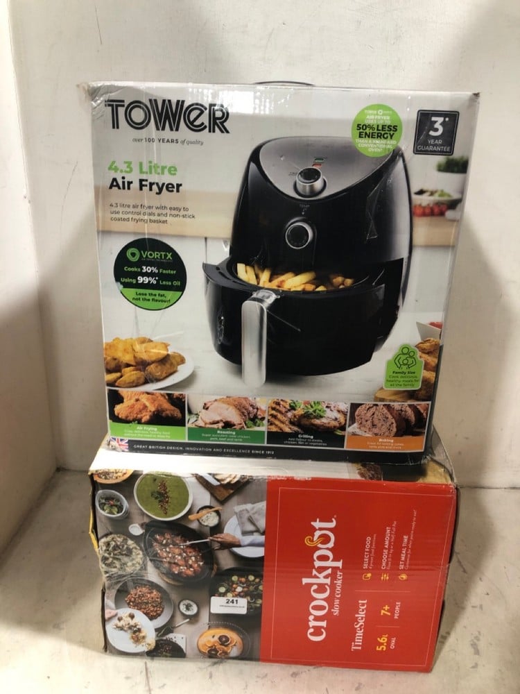 TOWER VORTX 4.3L AIR FRYER TO INCLUDE CROCKPOT 5.6L OVAL SLOW COOKER