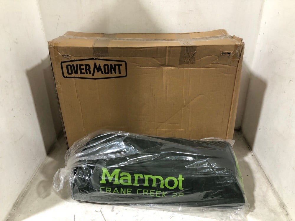 MARMOT CRANE CREEK 2 PERSON CAMPING TENT TO INCLUDE OVERMONT FOLDING CAMPING BED