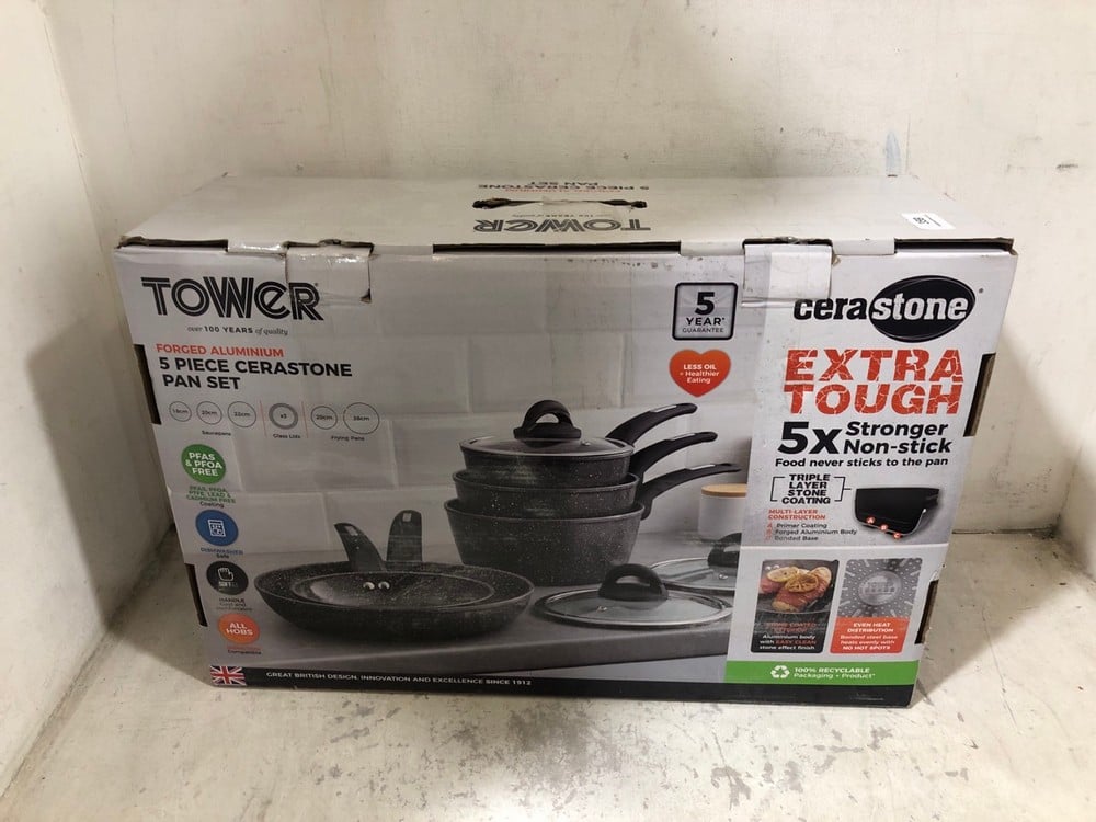 TOWER FORGED ALUMINIUM 5 PIECE CERASTONE PAN SET