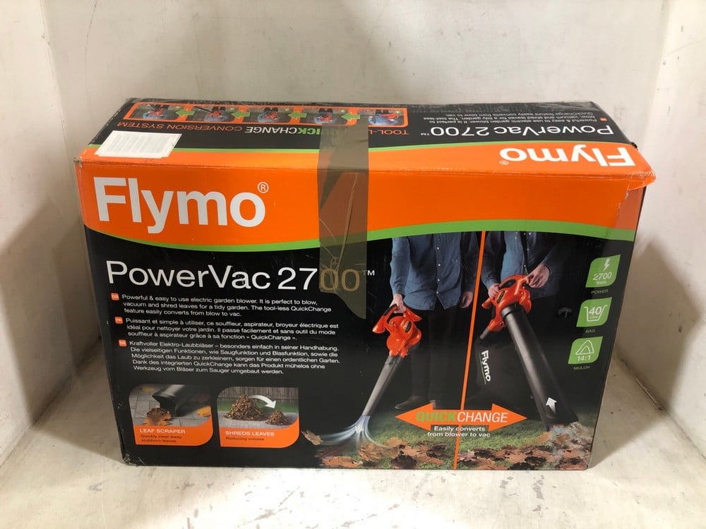 FLYMO POWERVAC 2700 3IN1 ELECTRIC GARDEN BLOWER & VACUUM