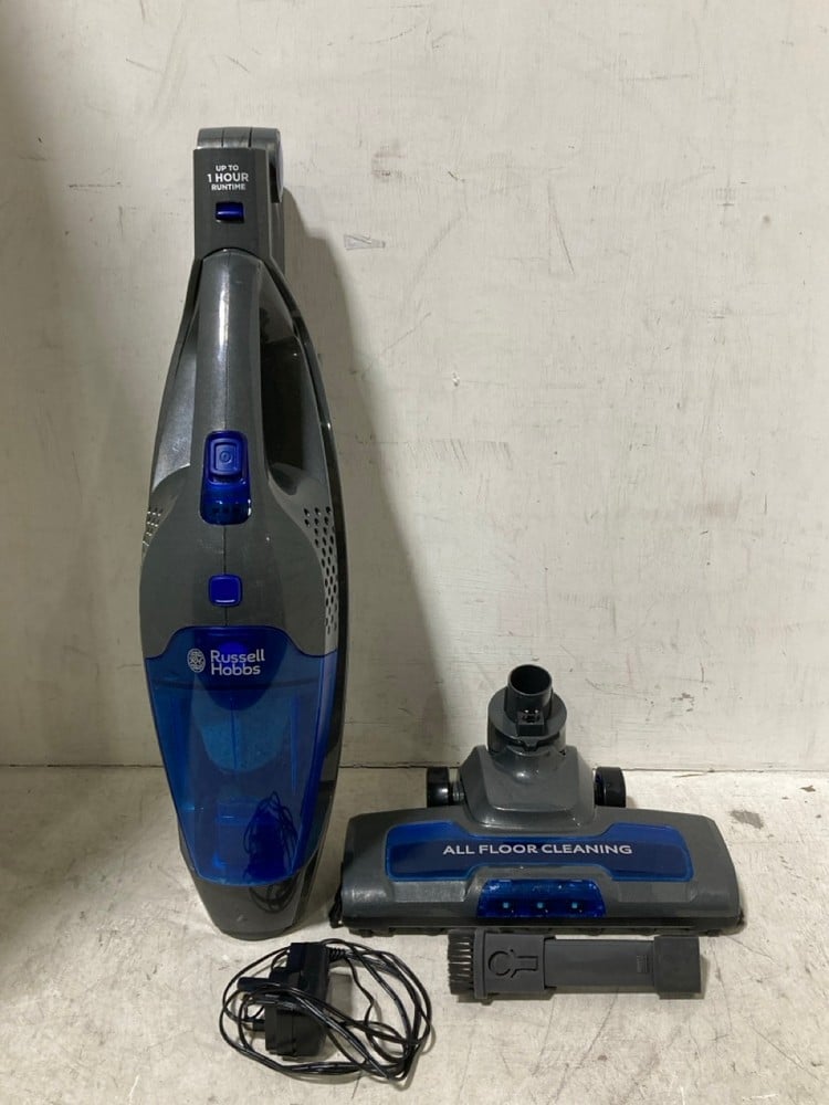 RUSSELL HOBBS ALL FLOOR CLEANING CORDLESS VACUUM (MISSING PARTS)