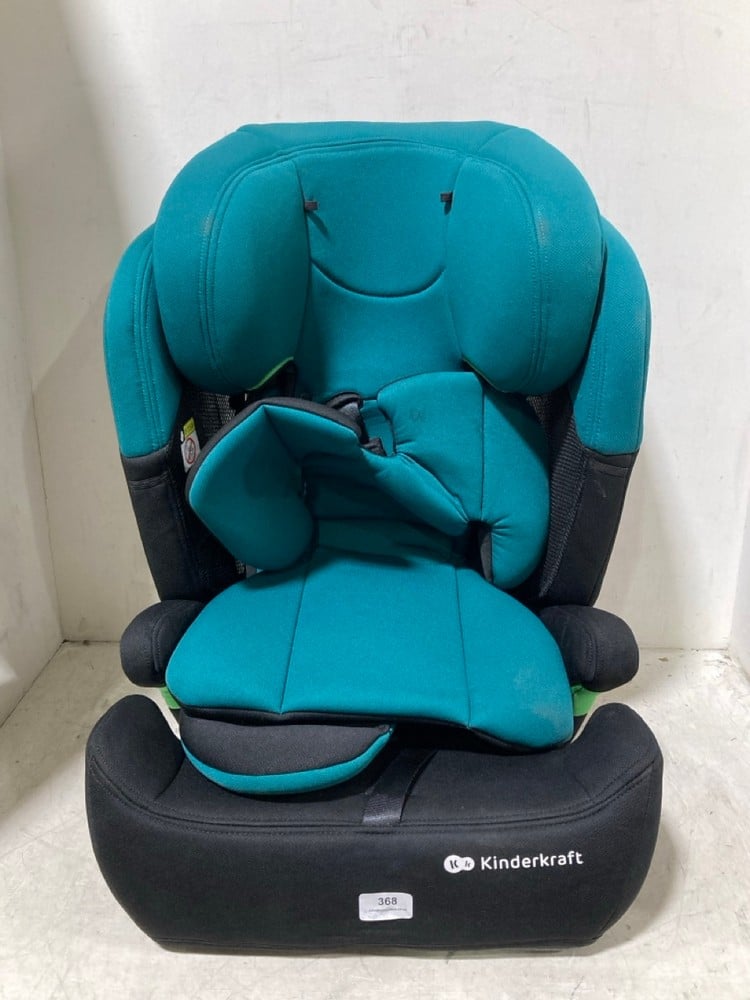 KINDERKRAFT I-SIZE BOOSTER CAR SEAT IN COLOUR GREEN & BLACK