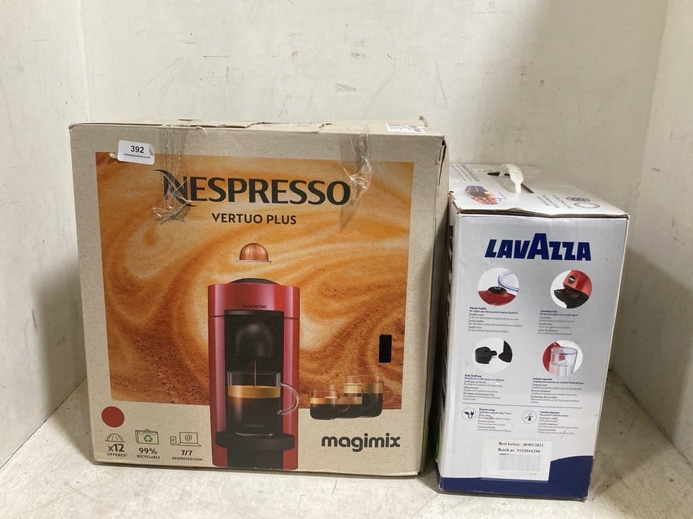 LAVAZZA TINY COFFEE MACHINE TO INCLUDE MAGIMIX NESPRESSO VERTUO PLUS COFFEE MACHINE