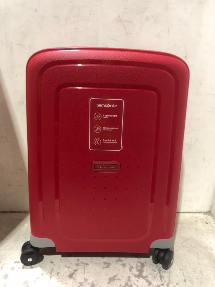 SAMSONITE CRIMSON RED 4 WHEEL SUITCASE