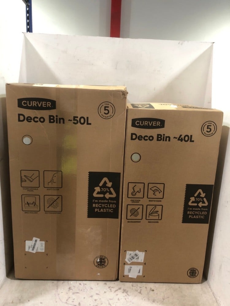 CURVER 50L DECO BIN TO INCLUDE CURVER 40L DECO BIN