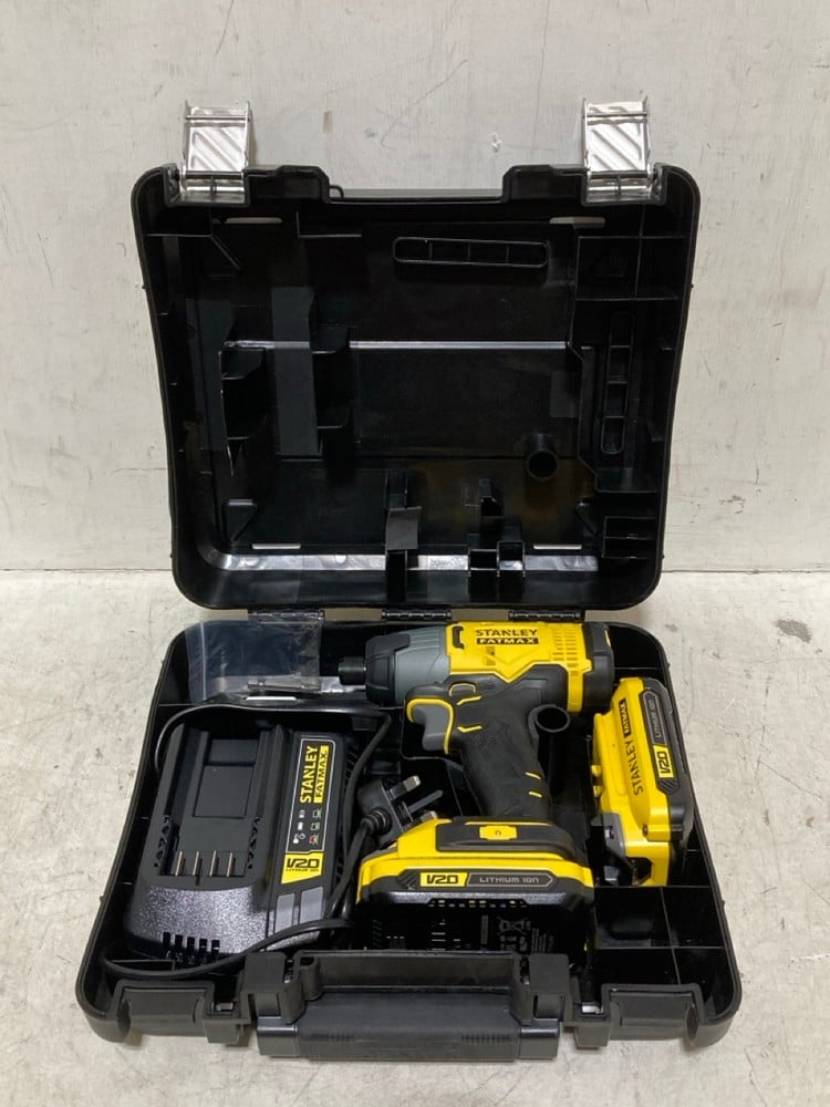 STANLEY FATMAX 18V IMPACT DRIVER V20 LITHIUM ION - MODEL NO. SFMCF800C2K-GB - RRP £128