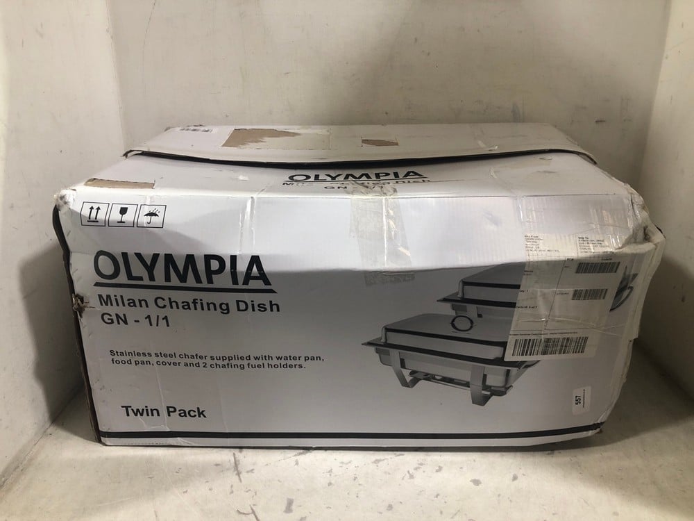 OLYMPIA MILAN CHAFING DISH TWIN PACK S299 - RRP £119