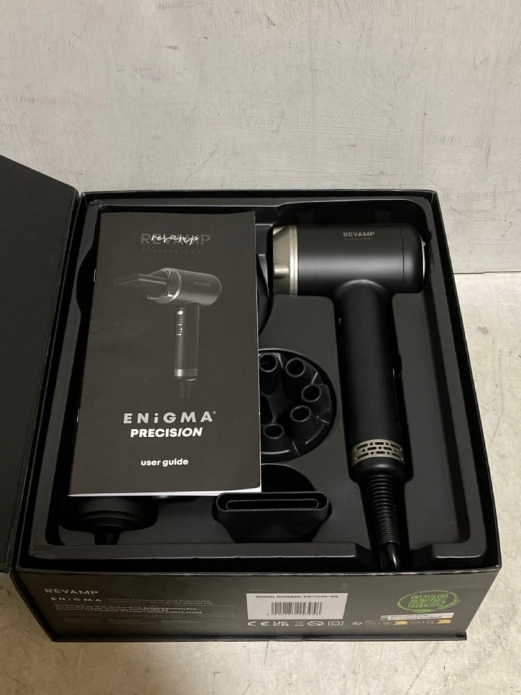 REVAMP ENIGMA PRECISION HAIR DRYER - MODEL NO. DR-7000-GB - RRP £199