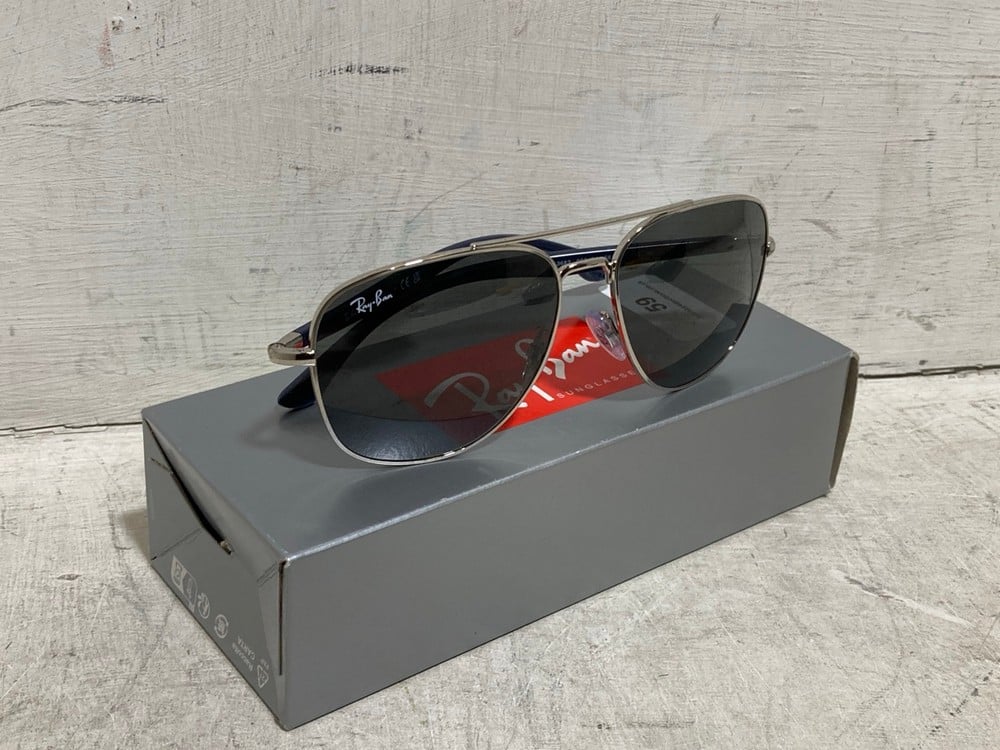 RAY BAN F SILVER SUNGLASSES - ORB3683 - RRP £201