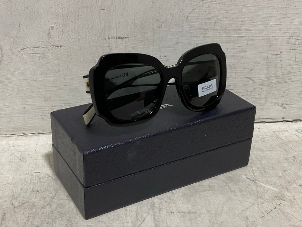 PRADA BLACK/DARK GREY SUNGLASSES - OPR16YS - RRP £143