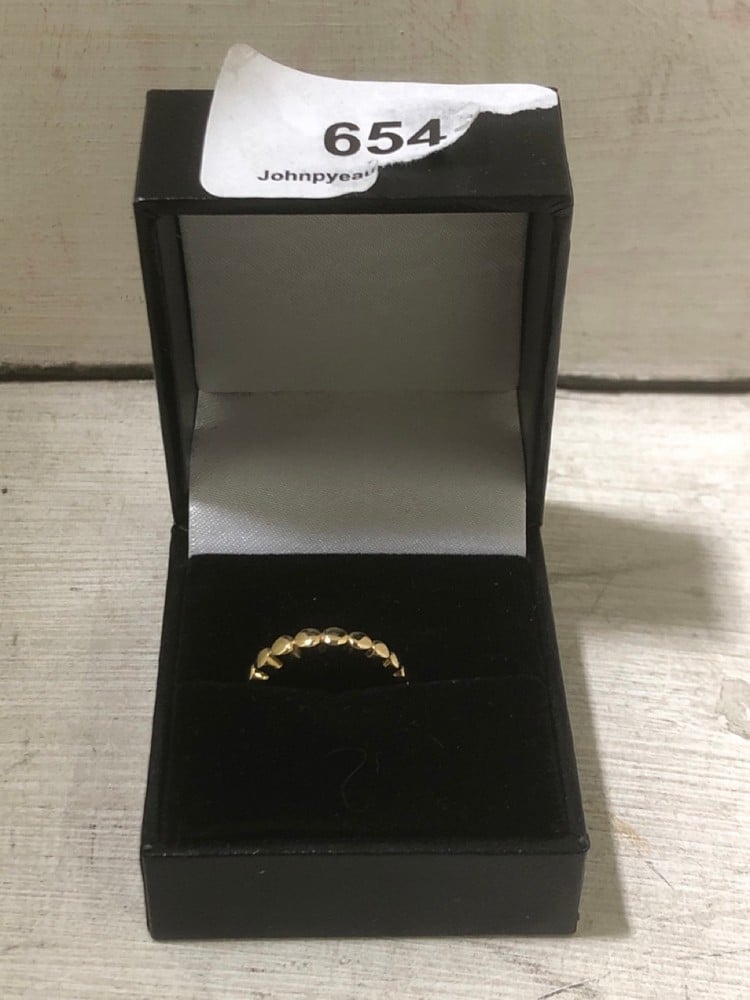 LOVE GOLD 9CT GOLD GRADUATED CIRCLE RING - RRP £142