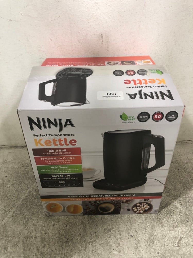 NINJA BLACK PERFECT TEMPERATURE KETTLE RAPID BOIL KT200UK