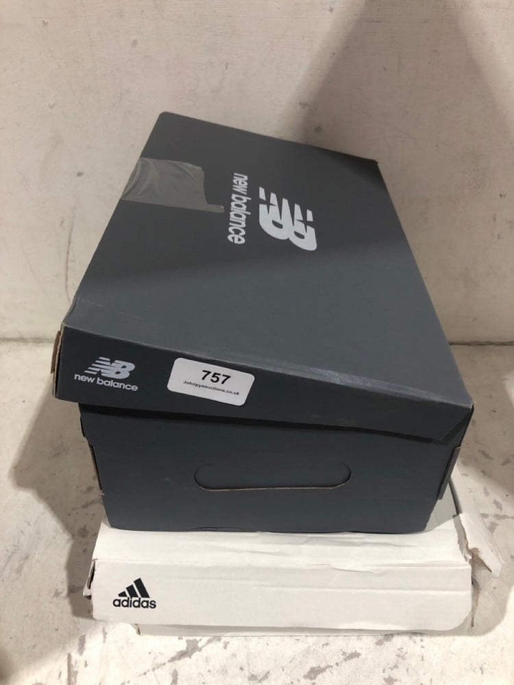 ADIDAS BRAVADA 2.0 MID PLATFORM TRAINERS BLACK/WHITE - SIZE 8 TO INCLUDE NEW BALANCE 530 TRAINERS WHITE - SIZE 6.5