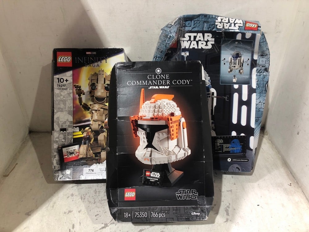 3 X ASSORTED LEGO TO INCLUDE LEGO STAR WARS 75379 R2-D2