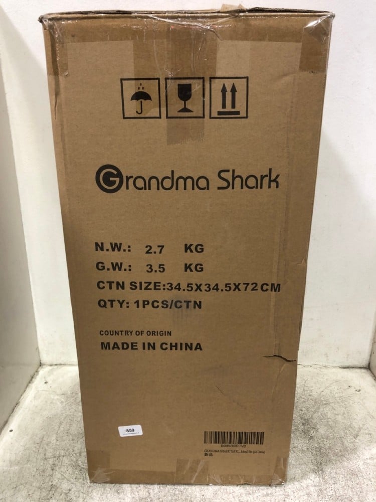 GRANDMA SHARK 42L TALL SENSOR KITCHEN BIN STAINLESS STEEL