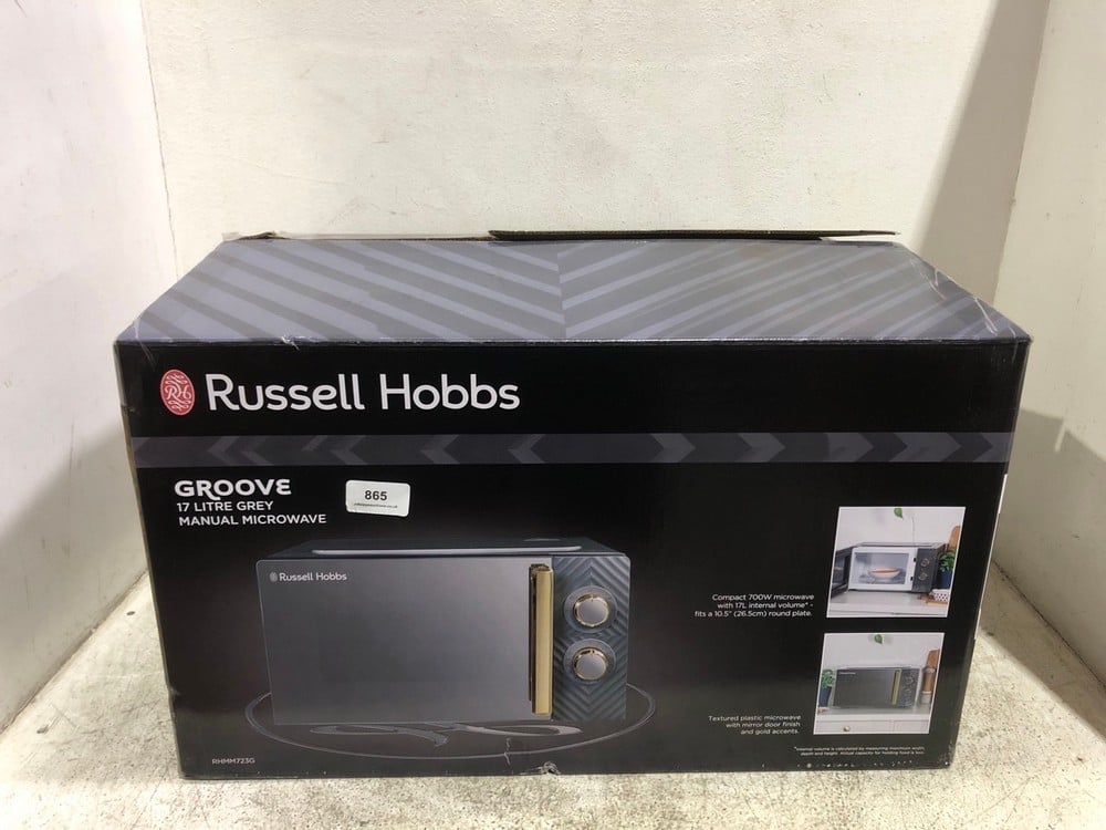 RUSSELL HOBBS GROOVE 17L GREY MANUAL MICROWAVE RHMM723G