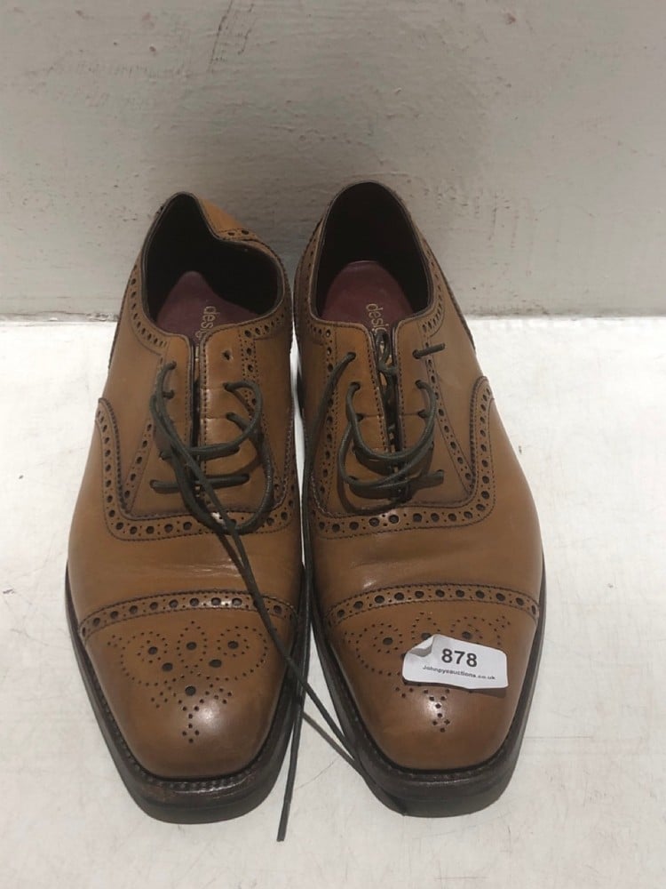 DESIGN LOAKE BROWN LEATHER SHOES - SIZE L