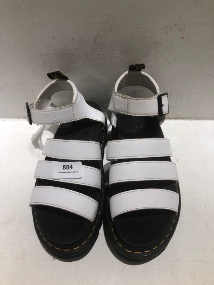 DR. MARTENS WHITE LEATHER SANDALS - SIZE 5