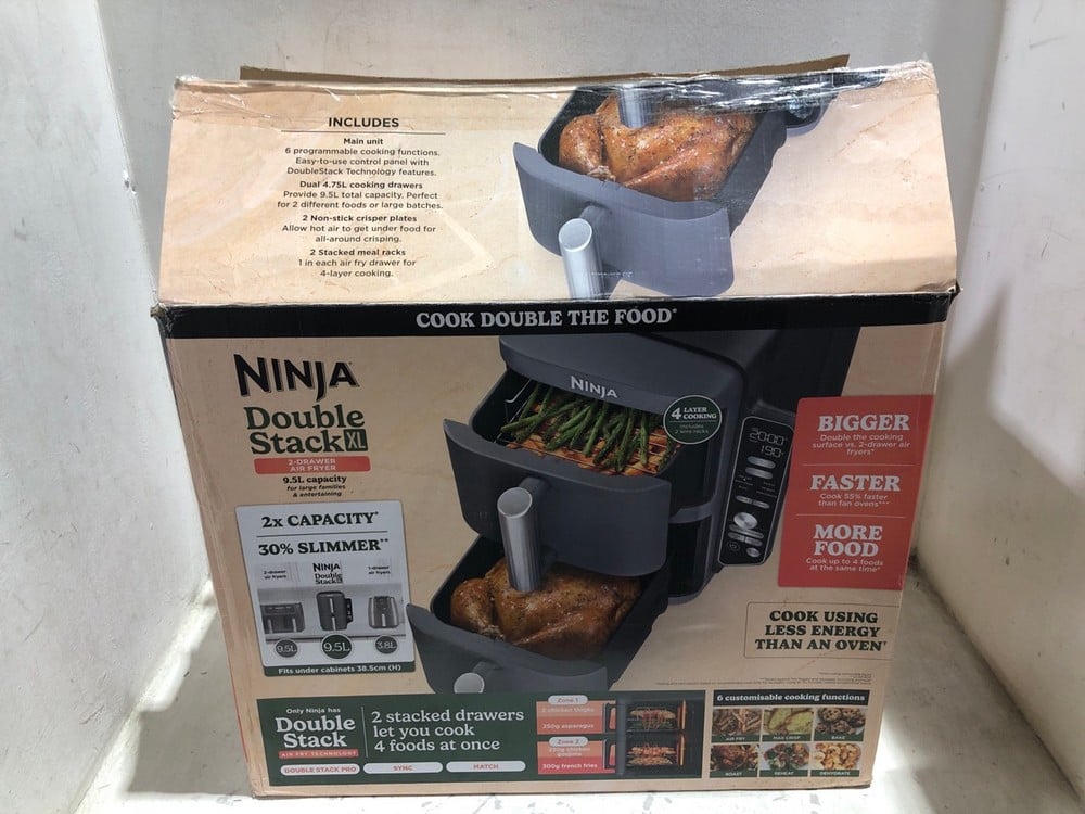 NINJA DOUBLE STACK XL 2 DRAWER AIR FRYER - RRP £229