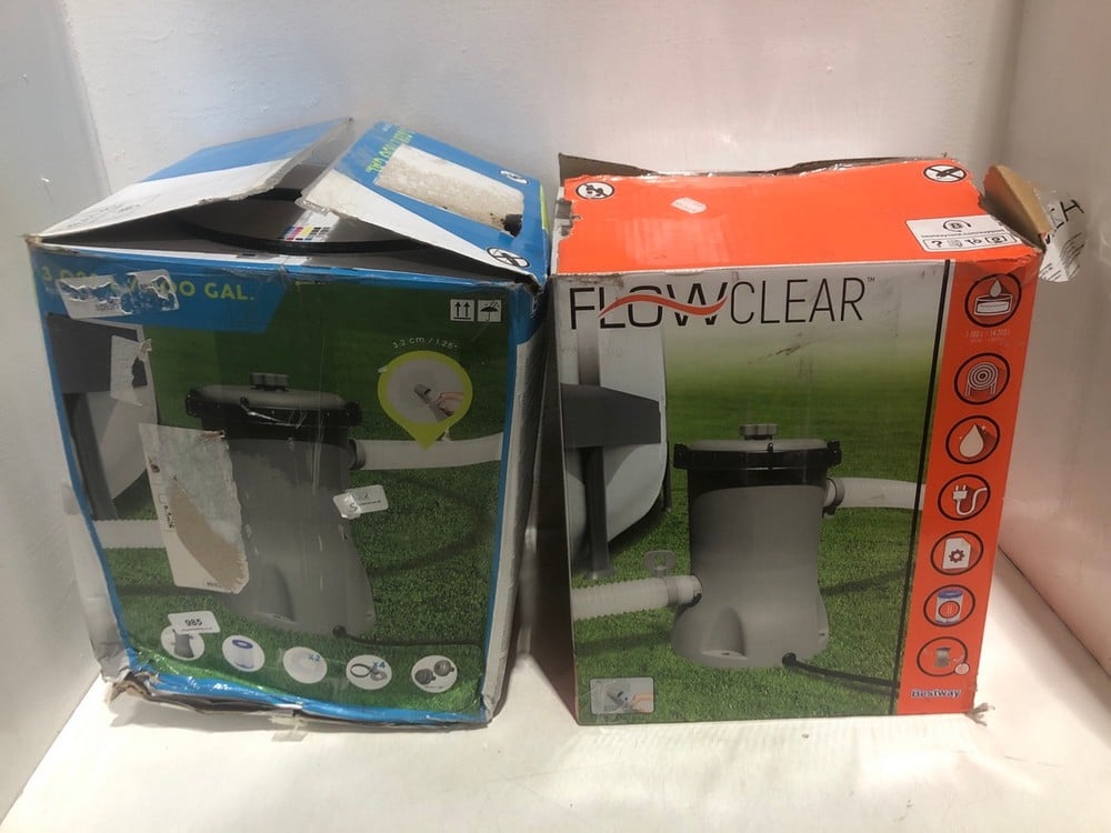 BESTWAY FLOWCLEAR FILTER PUMP 58383 TO INCLUDE BESTWAY FLOWCLEAR FILTER PUMP 58386