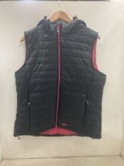 X2 ASSORTED COATS TO INCLUDE TRESPASS GILET SIZE LARGE .