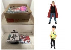 X16 ASSORTED KIDS FANCY DRESS TO INCLUDE AMSCAN (PKT) (9907072) CHILD BOYS UK POLICE OFFICER COSTUME (3-4YR), RUBIE'S 3013317-8 DR STRANGE CAPE AND MEDALLION CHILD, BOYS, RED, ONE SIZE.