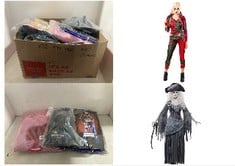 X14 ASSORTED ADULT FANCY DRESS TO INCLUDE GENERIQUE - GHOST PIRATE COSTUME FOR WOMEN- L, RUBIES OFFICIAL HARLEY QUINN LADIES JUMPSUIT HALLOWEEN SUICIDE SQUAD 2 WOMENS VILLAIN COSTUME, MULTICOLOUR, L(