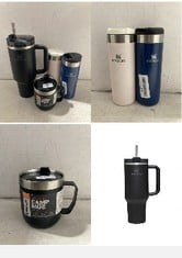 X4 ASSORTED STANLEY ITEMS TO INCLUDE STANLEY QUENCHER H2.0 FLOWSTATE TUMBLER 1.2L - COLD FOR 11 HOURS - ICED FOR 48 HOURS - WATER BOTTLE WITH STRAW, HANDLE AND LID - DISHWASHER SAFE - TRAVEL MUG FOR