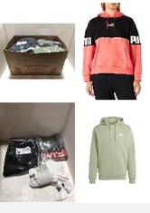 21X ASSORTED BRANDED CLOTHING TO INCLUDE ADIDAS MEN'S ESSENTIALS FLEECE HOODIE, TENT GREEN, L, PUMA POWER COLORBLOCK HOODIE FL PLUS.