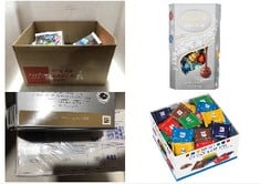 12X ASSORTED CHOCOLATE TO INCLUDE RITTER SPORT VARIETY MINI'S SHARE BOX [PACKAGING MAY VARY], LINDT LINDOR ASSORTED 600G.