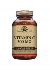 21 X SOLGAR 500 MG VITAMIN C VEGETABLE CAPSULES - PACK OF 100 - SEASONAL IMMUNITY SUPPORT - POTENT ANTIOXIDANT - REDUCES TIREDNESS AND FATIGUE - COLLAGEN FORMATION - VEGAN BB: 01/2027.