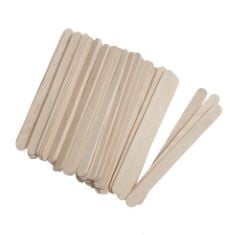 75 X TRIMITS HOME SCHOOL CRAFT WOOD LOLLY POP STICKS, 11CM X 10MM, NATURAL, PACK OF 100.