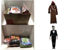 11X ASSORTED FANCY DRESS TO INCLUDE SMIFFYS THE ADDAMS FAMILY LURCH COSTUME, ADULT, BLACK, INCLUDES TOP, TROUSERS & MASK, OFFICIALLY LICENSED, FULL LURCH ADDAMS COSTUME PERFECT FOR PARTIES OR HALLOWE