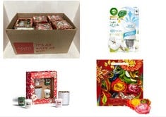 X15 ASSORTED ITEMS TO INCLUDE HEATHCOTE & IVORY WILD WONDER & JOY BATH FLOWERS SOAP PETALS SPA, 90G, AIR WICK PLUG IN DIFFUSER KIT, FRESH COTTON, 1 DEVICE & 1 REFILL (19ML), LONG LASTING FRAGRANCE, L