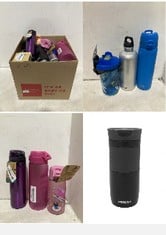 X20 ASSORTED BOTTLES TO INCLUDE CONTIGO BYRON SNAPSEAL TRAVEL MUG | STAINLESS STEEL THERMAL MUG | VACUUM FLASK | LEAKPROOF TUMBLER | COFFEE TO GO MUG WITH BPA FREE EASY-CLEAN LID | MATTE BLACK | 470