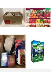 X19 ASSORTED GARDENING ITEMS TO INCLUDE WESTLAND LAWN THICKENER 80M2 BOX, BROWN, JOHNSONS 10713 UK/JO/VC TOMATO COLLECTION.